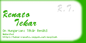renato tekar business card